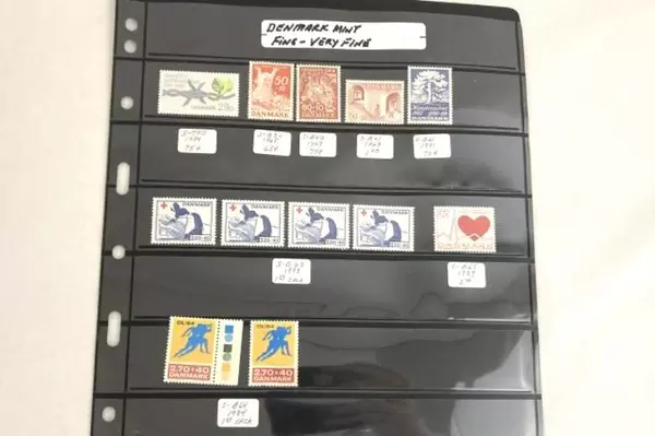 Lot of 12 Used Denmark Stamps 1965-1989 Fine/Very Fine Collectible Set