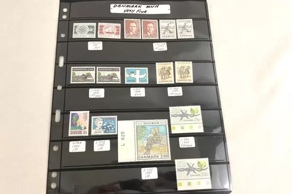 Lot of 16 Very Fine Used Denmark Stamps (1982-1985) with Scott Numbers