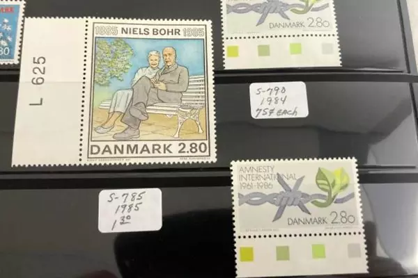 Lot of 16 Very Fine Used Denmark Stamps (1982-1985) with Scott Numbers