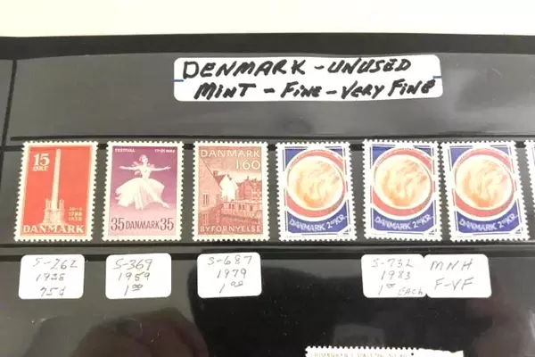 Lot of 18 Unused Denmark Stamps (1938-1983) Mint Fine Collection