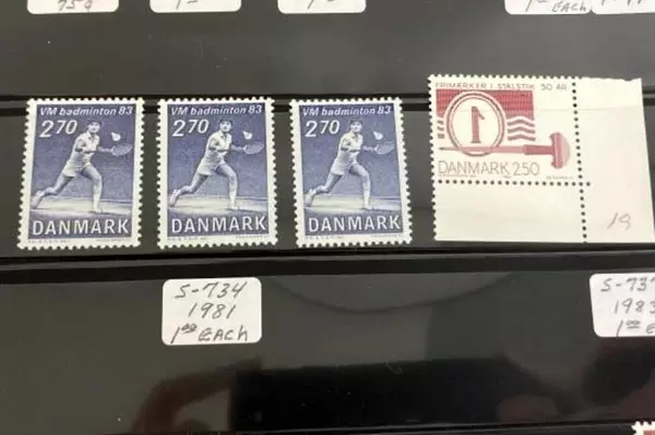 Lot of 18 Unused Denmark Stamps (1938-1983) Mint Fine Collection