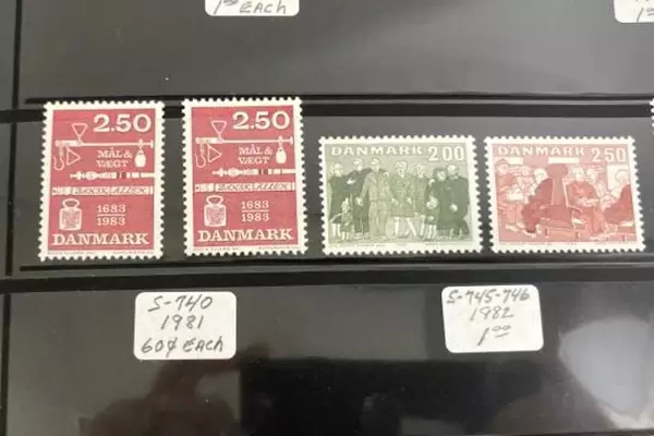 Lot of 18 Unused Denmark Stamps (1938-1983) Mint Fine Collection