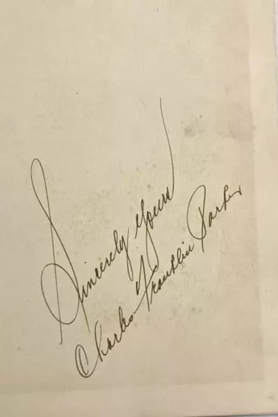 Signed 1941 "Peace Unto You" by Charles Franklin Parker Hardback Book