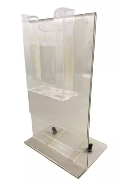 Beemak Clear Acrylic Brochure Display Stand Case - 11.25" Tall
