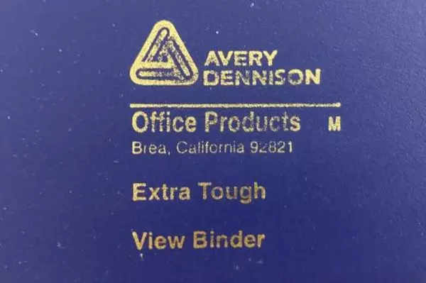 Avery Navy Blue Extra Tough 1" View Binder with 3 Rings & Pockets - Good