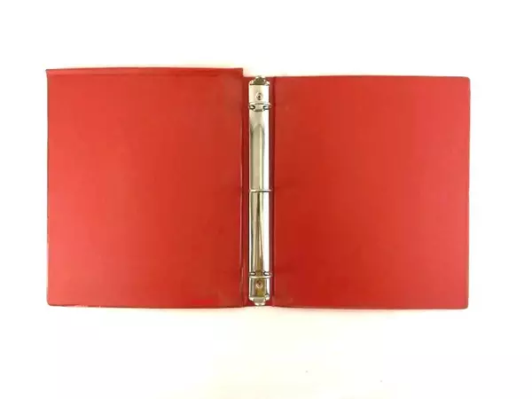 Vintage Five Star Red 1" 3-Ring Binder with Pocket - Good Condition