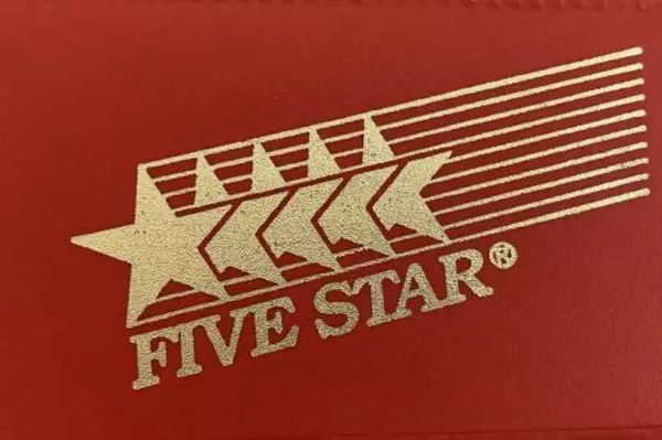 Vintage Five Star Red 1" 3-Ring Binder with Pocket - Good Condition