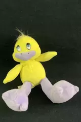 Trendmasters 1998 Plush Yellow Duck with Purple Beak 7" Stuffed Toy