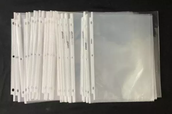 Lot of Office Supplies: Page Protectors, Binder Clips, Folders & More