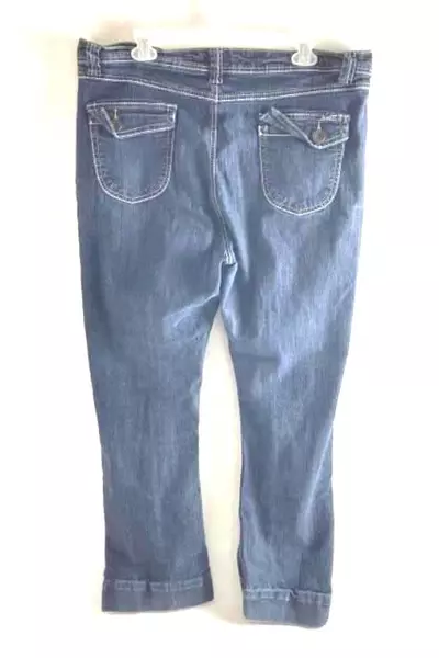 Revolt Jeans Women's Size 18 Dark Wash Straight Leg - Damaged Zipper