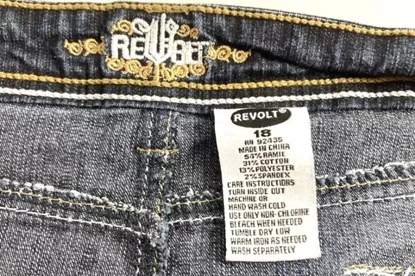 Revolt Jeans Women's Size 18 Dark Wash Straight Leg - Damaged Zipper