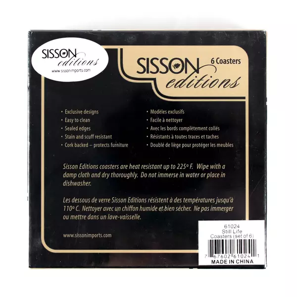 Set of 12 Sisson Editions Cork Backed Still Life Coasters Jill Butler New Sealed