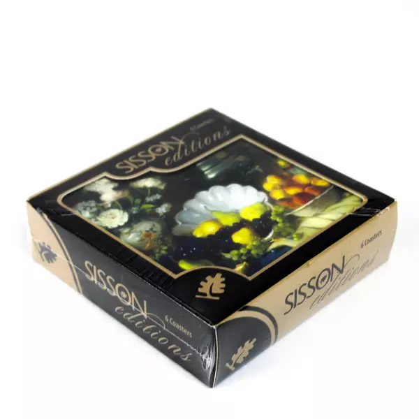 Set of 12 Sisson Editions Cork Backed Still Life Coasters Jill Butler New Sealed