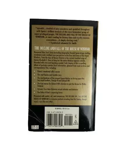 "The Decline and Fall of the House of Windsor by Donald Spoto PB"