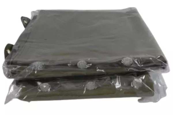 Lot of 2 Blackhawk Khaki Polyester Bistro Chair Covers Slipcovers Dining