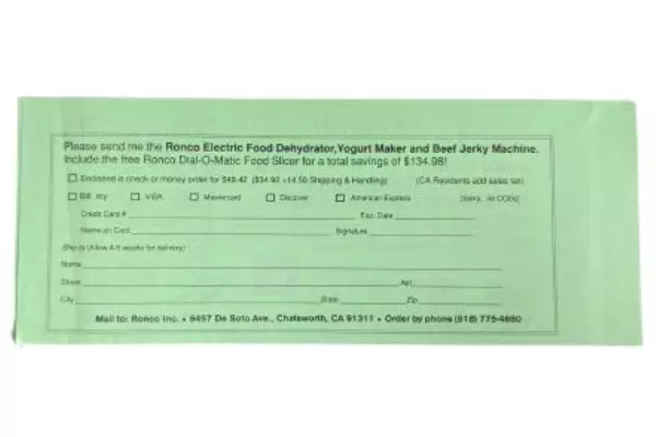 Vintage Ronco Coupon Booklet Green Retro Collectible As Seen on TV