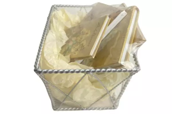 Sealed Tri-Coastal Designs Stationary Gift Set in Silver Basket - 2002