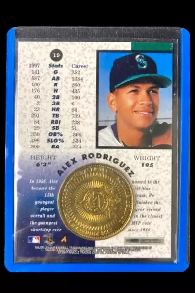 1998 Alex Rodriguez Mariners Pinnacle Mint Baseball Card #19 Near Mint