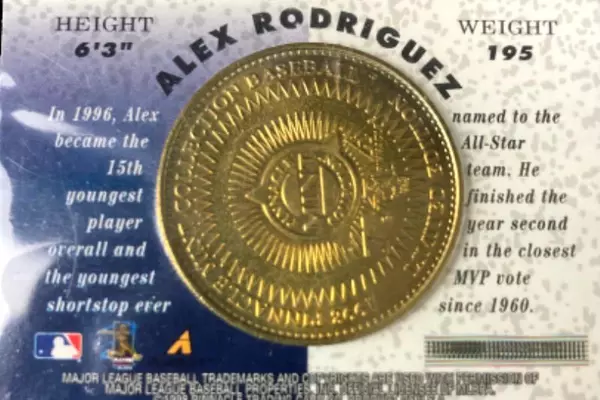 1998 Alex Rodriguez Mariners Pinnacle Mint Baseball Card #19 Near Mint