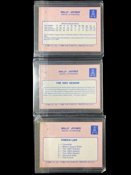 Wally Joyner 1984 Lot of 11 Baseball Cards - Very Good Condition