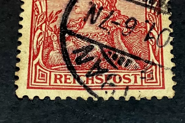 Rare 1931 10 Pfennig Germany Reichspost Red Used Stamp Fine Hinged