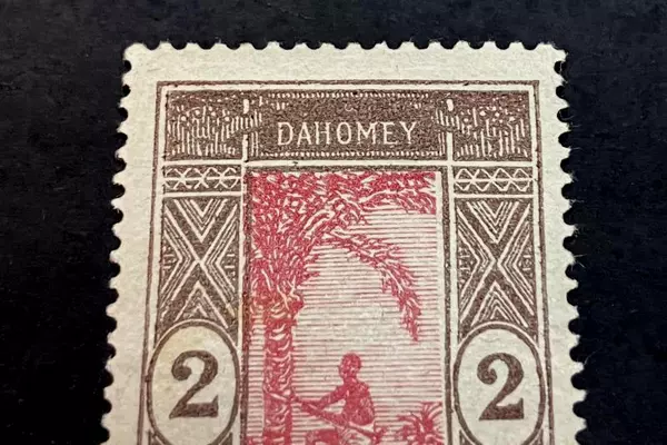 1913-1939 Dahomey 2 Franc Stamp Mint Hinged Afrique Occidentale Francaise