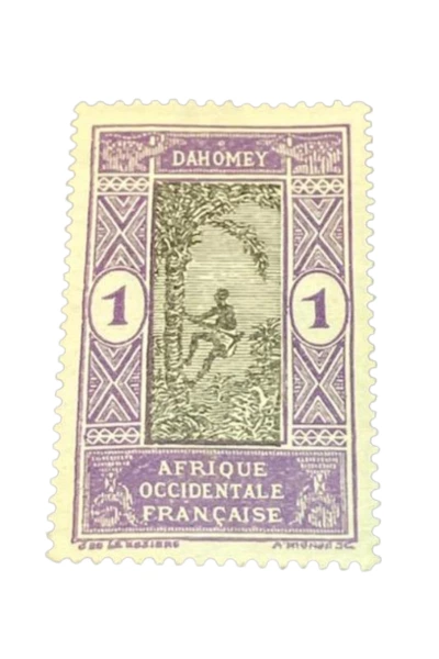 1913-1939 Dahomey 1 Franc Stamp Afrique Occidentale Francaise Mint Hinged