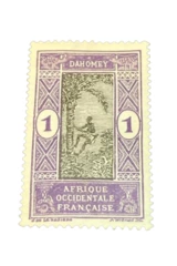 1913-1939 Dahomey 1 Franc Stamp Afrique Occidentale Francaise Mint Hinged