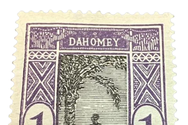 1913-1939 Dahomey 1 Franc Stamp Afrique Occidentale Francaise Mint Hinged