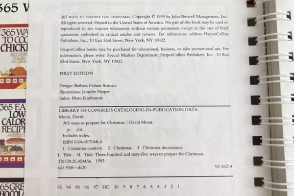 Vtg 1993 365 Ways to Prepare for Christmas by David E. Monn Hardcover Book