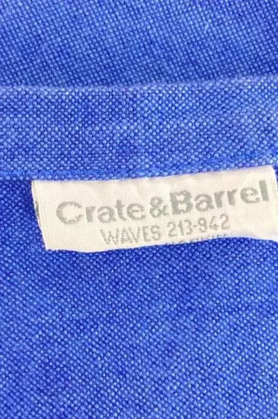 Lot of 2 Crate & Barrel Blue Denim Napkins 18.5" Cotton Kitchen Linens