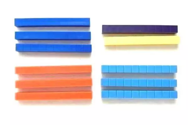Lot of Student Manipulative Mathematics Learning Tools Cubes Grids 10s 1s 100s