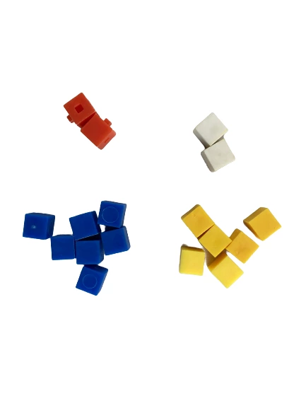 Lot of Student Manipulative Mathematics Learning Tools Cubes Grids 10s 1s 100s