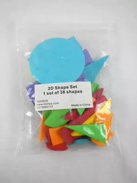 Set of 38 HMH Student Mathematics 2D Shape Set Manipulative Learning Tools Foam