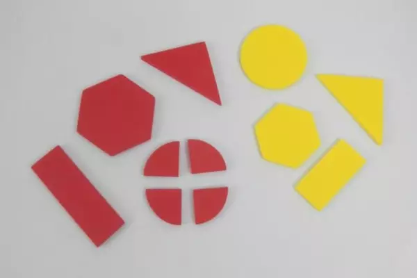 Set of 38 HMH Student Mathematics 2D Shape Set Manipulative Learning Tools Foam