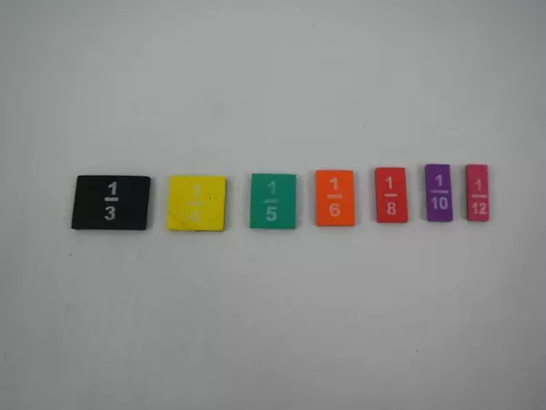 Lot of Colorful Foam Fraction Magnets & Shapes for Educational Learning
