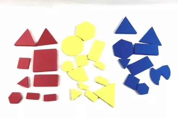 Foam Plastic Fraction Tiles & Learning Clock Manipulatives Lot - Pre-owned Set