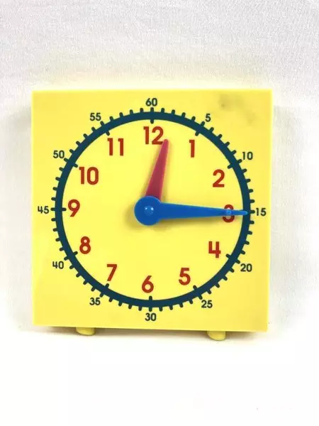 Foam Plastic Fraction Tiles & Learning Clock Manipulatives Lot - Pre-owned Set