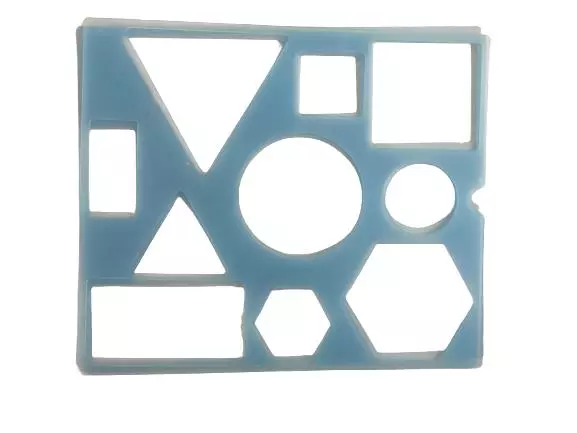 Lot of Attribute Blocks and 5 Organizer Trays Educational Desk Activity Set