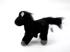 Vintage Mary Meyer Black Gray Plush Horse Hand Puppet Toy 5" Tall