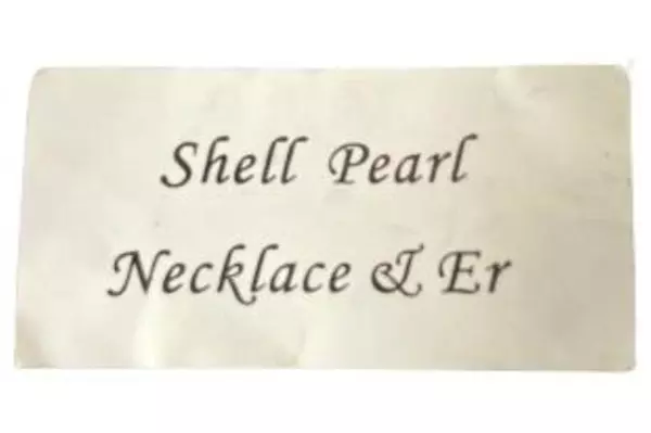 Vintage Gray-Blue Shell Pearl Necklace & Earring Set with Lobster Claw Closure