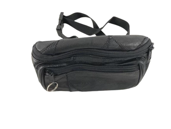 Women's 3 Faux Leather Handbags: Black Blue Purses & Fanny Pack Travel Set