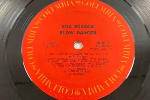 Boz Scaggs Slow Dancer LP Vinyl Record 1974 Columbia KC 32760 Soul Music