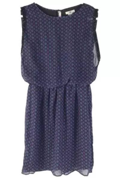 Dylan & Rose Women's Dress Size S Black Turquoise Purple Geometric Print