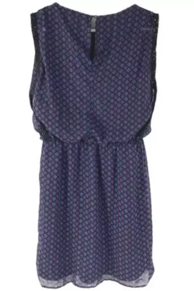 Dylan & Rose Women's Dress Size S Black Turquoise Purple Geometric Print