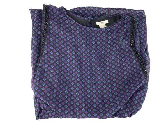 Dylan & Rose Women's Dress Size S Black Turquoise Purple Geometric Print