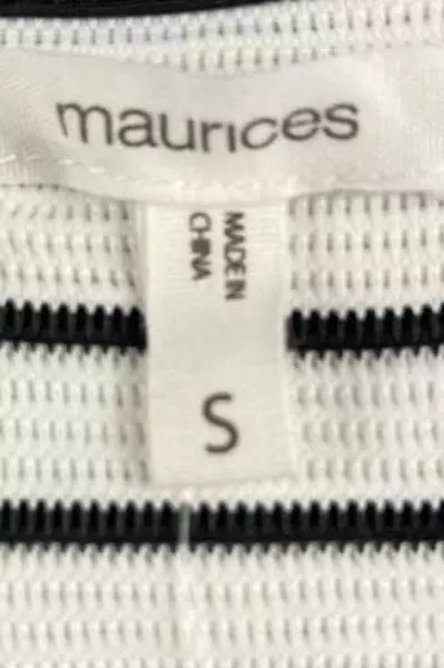 Maurices Black & White Striped Sleeveless Dress Size S Zip Back Good Condition