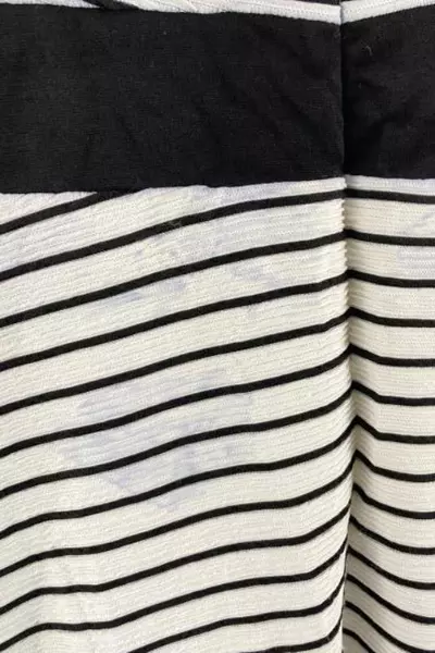 Maurices Black & White Striped Sleeveless Dress Size S Zip Back Good Condition