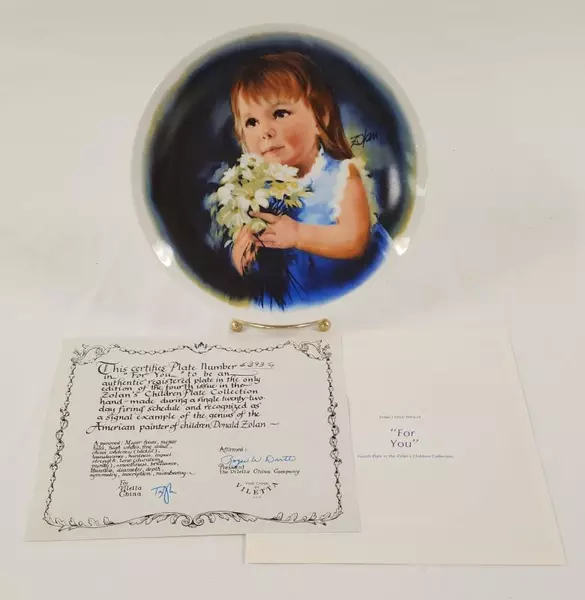 For You Zolan's Children Series Plate by Viletta 1981 8.5" Diameter