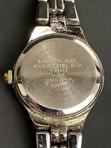 Anne Klein Diamond Quartz Watch Stainless Steel 2-Piece Band Good Condition